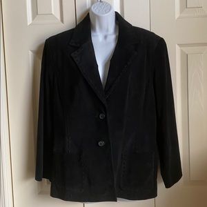 Vintage Valerie Stevens black suede leather jacket